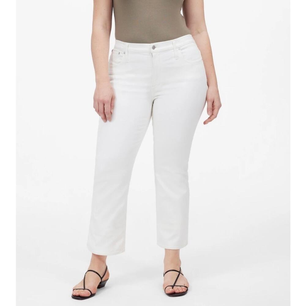 Madewell NEW Women’s White Mid Rise Kick Out Jeans size 33